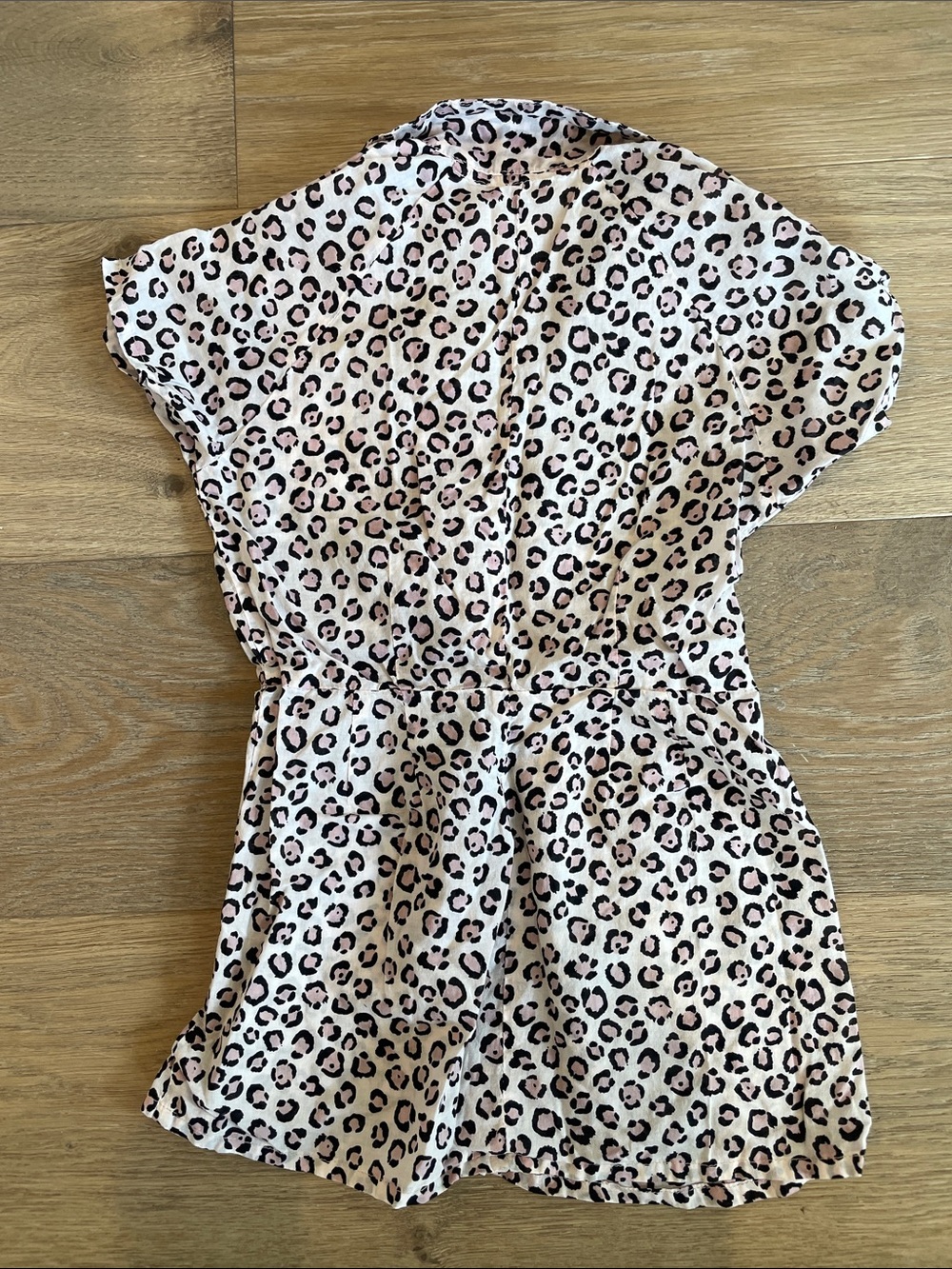 acacia swimwear Pink Leopard Button-Front Blouse - Picture 2 of 3